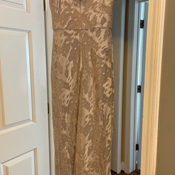 Anthropologie slip dress- worn once and dry cleaned size 0 fun shimmer appliqué - Picture 3 of 4